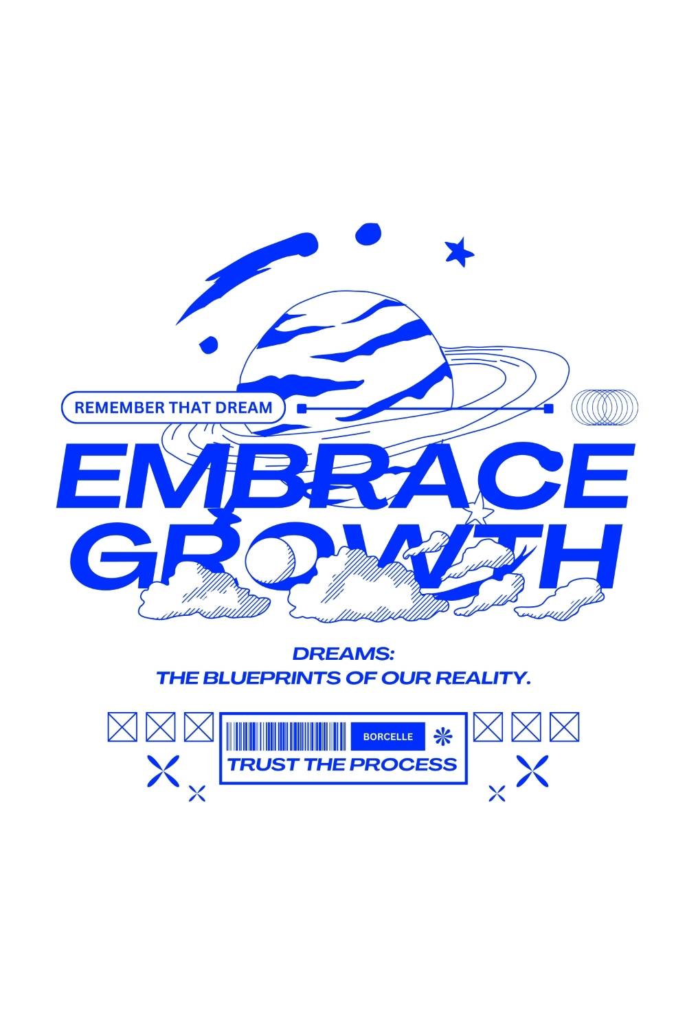 Embrace Growth Design SVG, PNG pinterest preview image.