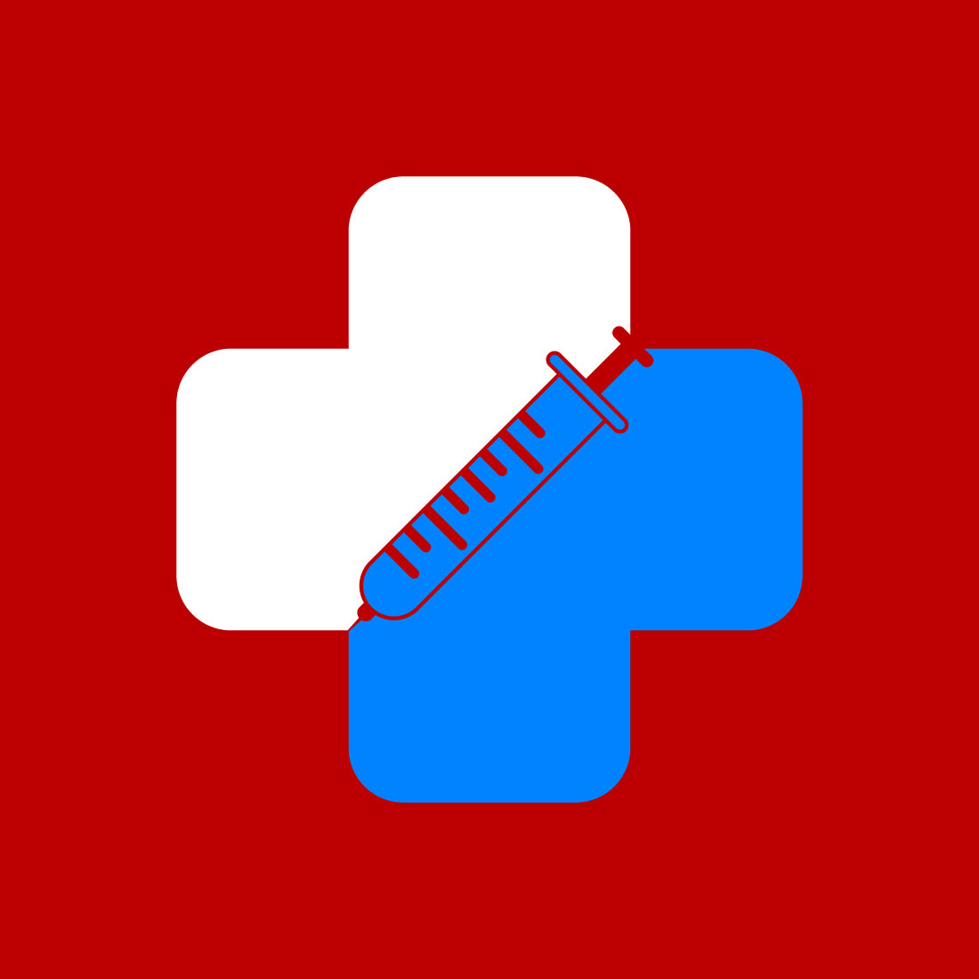 Medical Syringe Injection Logo design Concept, Vector illustration preview image.