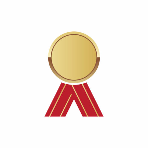 Ribbon Medal icon logo design Award logo, Vector design template cover image.