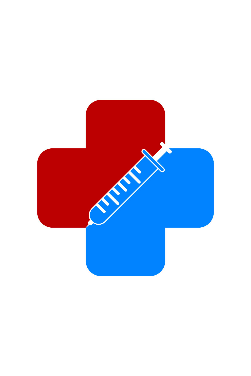 Medical Syringe Injection Logo design Concept, Vector illustration pinterest preview image.