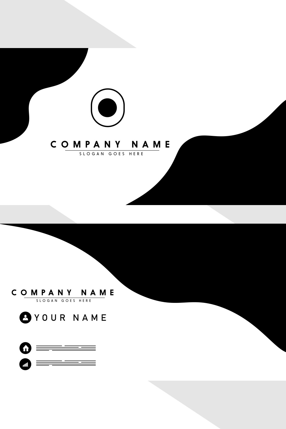 Modern Unique Business Card Design pinterest preview image.