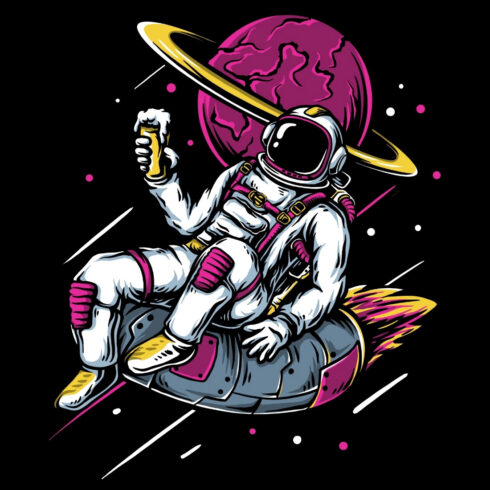 Astronaut Design SVG, PNG cover image.