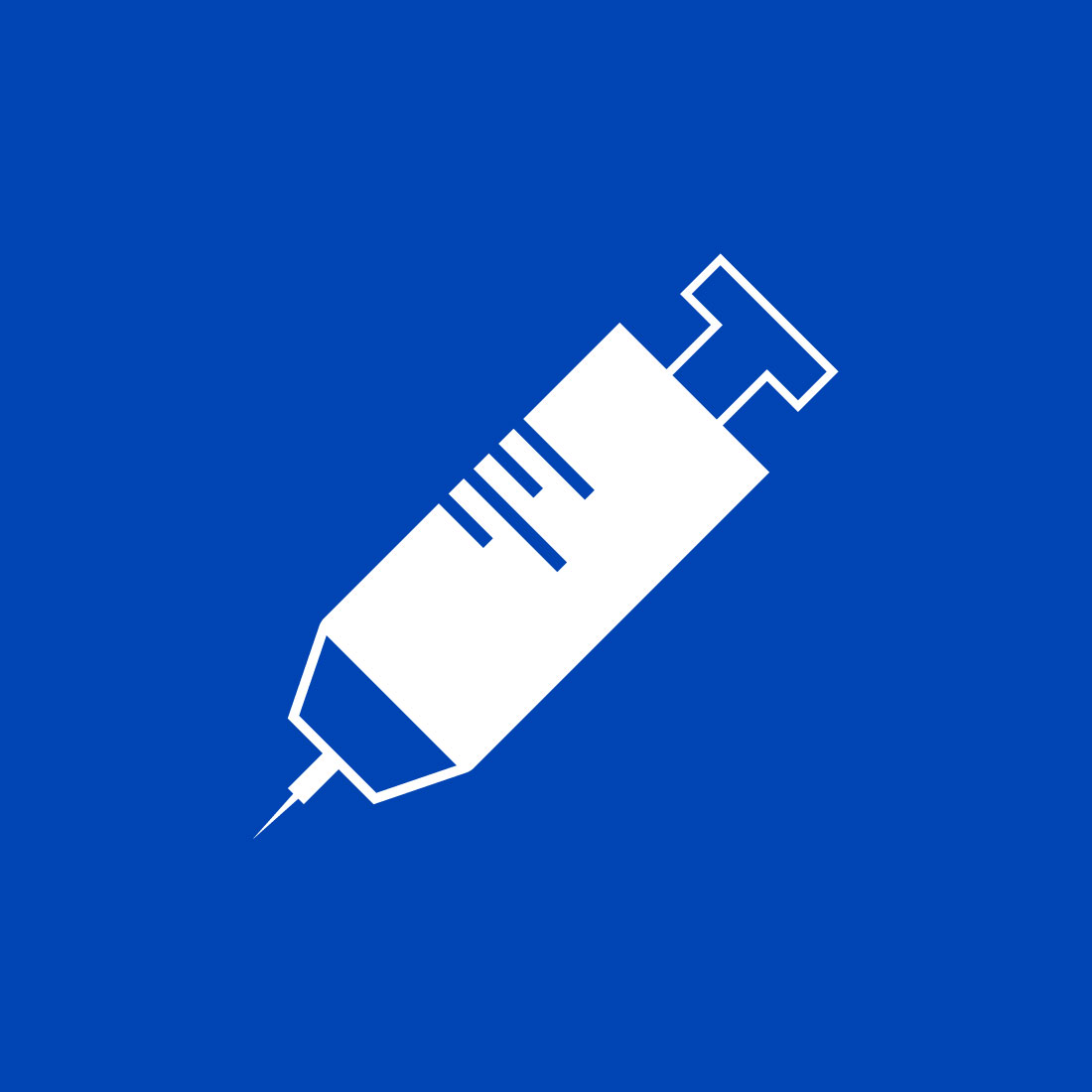 Medical Syringe Injection Logo design Concept, Vector illustration preview image.