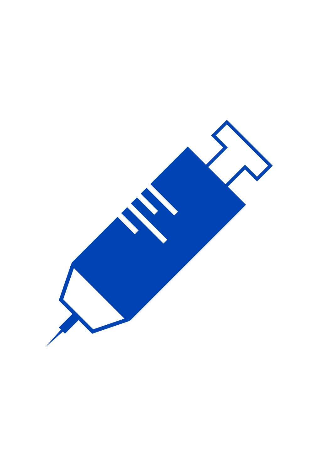 Medical Syringe Injection Logo design Concept, Vector illustration pinterest preview image.