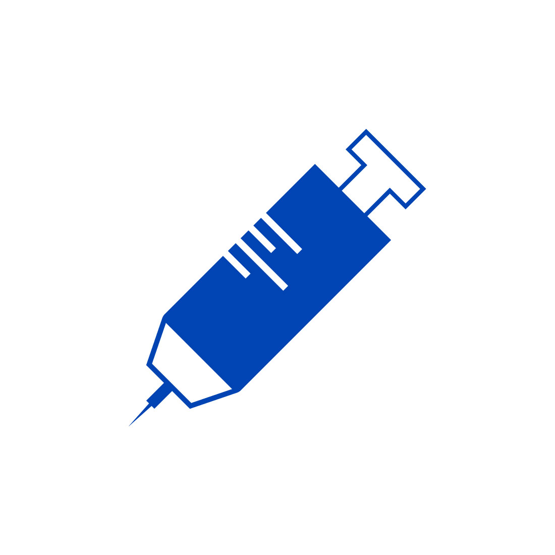 Medical Syringe Injection Logo design Concept, Vector illustration cover image.