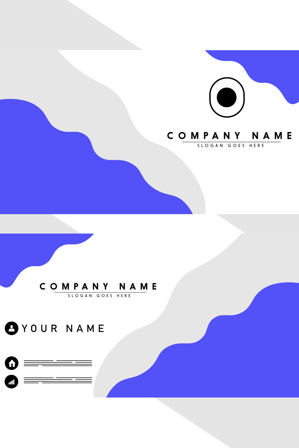 Modern Unique Business Card Design pinterest preview image.