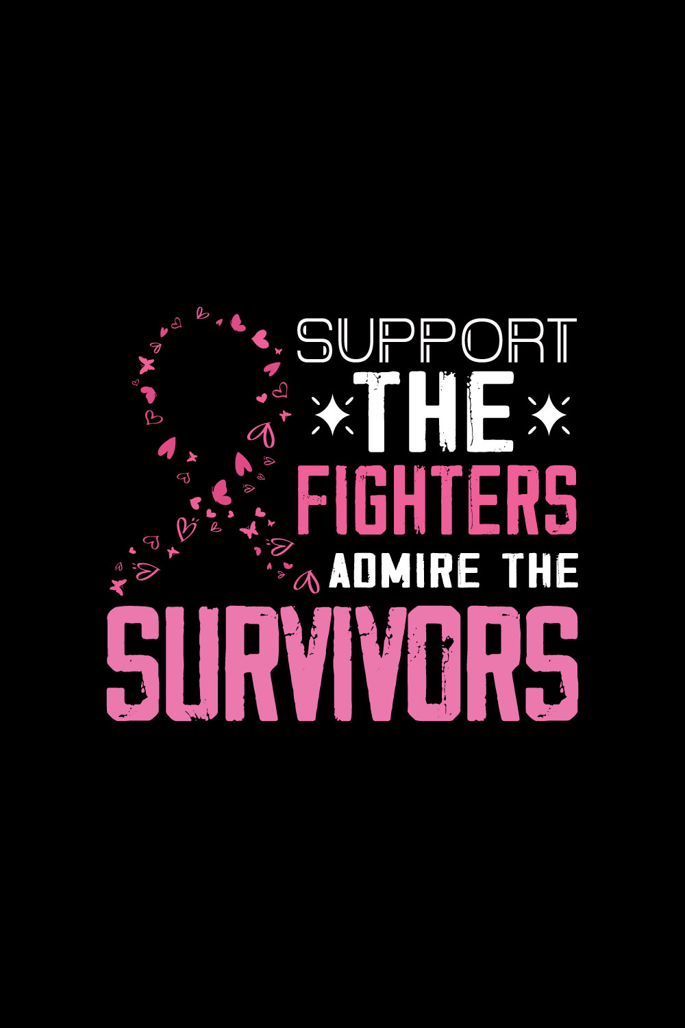 cancer awareness t-shirt design pinterest preview image.