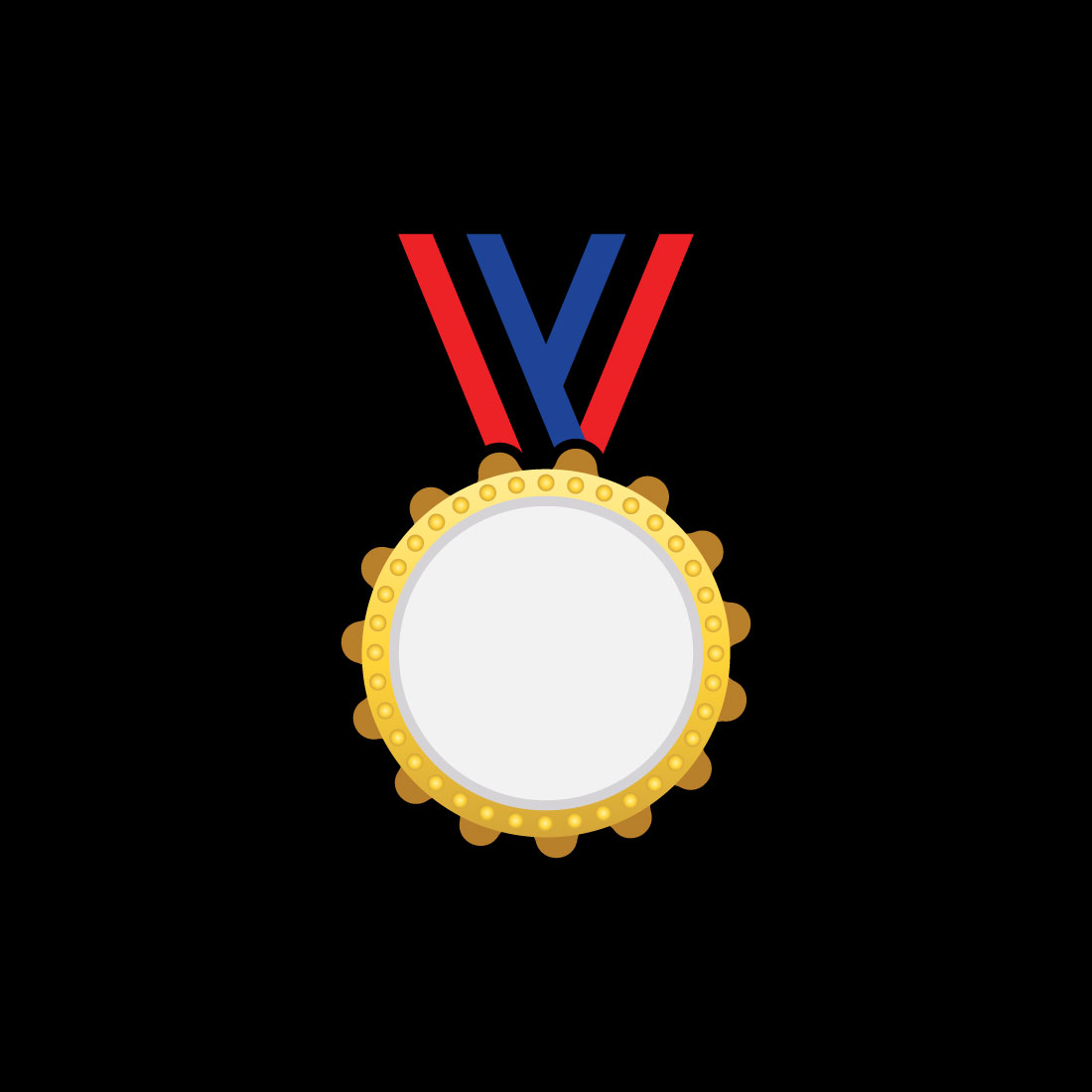 Ribbon Medal icon logo design Award logo, Vector design template preview image.