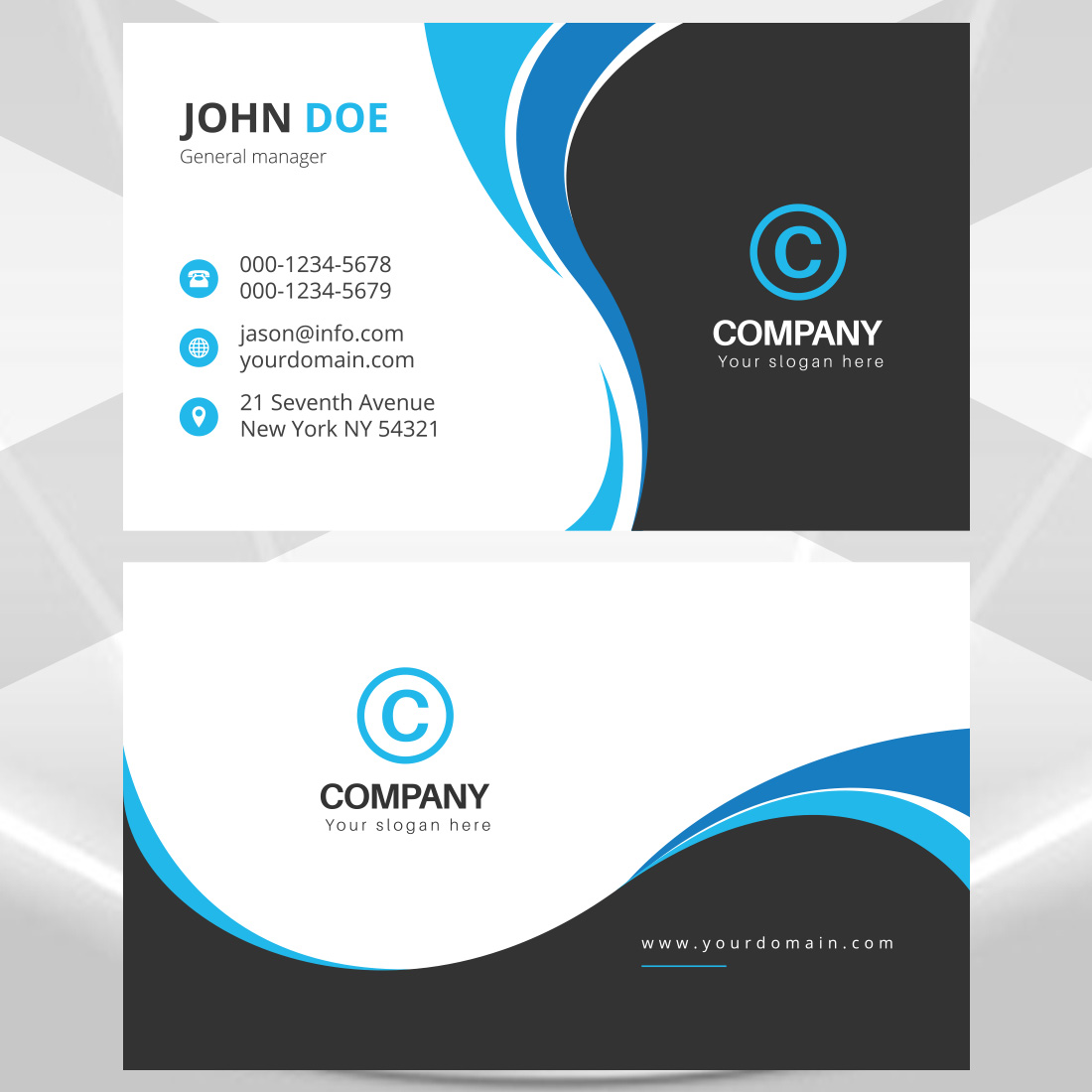 Modern Unique Business Card Design cover image.