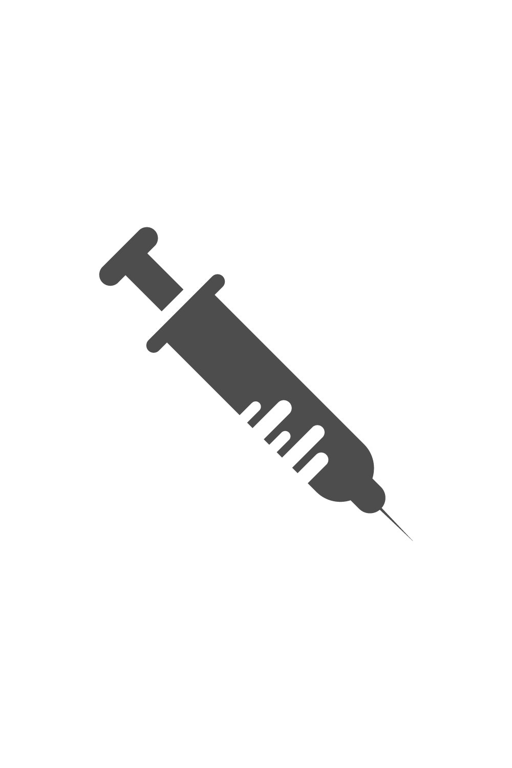 Medical Syringe Injection Logo design Concept, Vector illustration pinterest preview image.