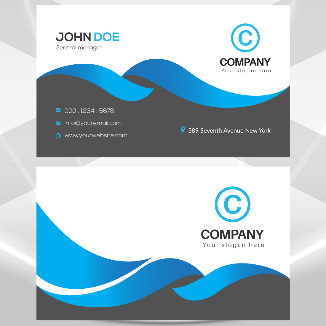 Modern Unique Business Card Design preview image.