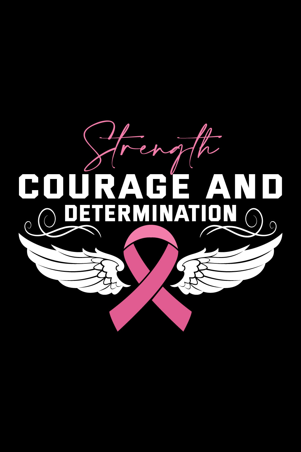 cancer awareness t-shirt design pinterest preview image.