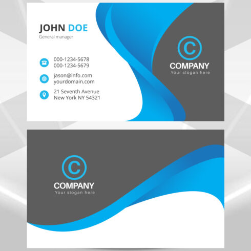 Modern Unique Business Card Design cover image.