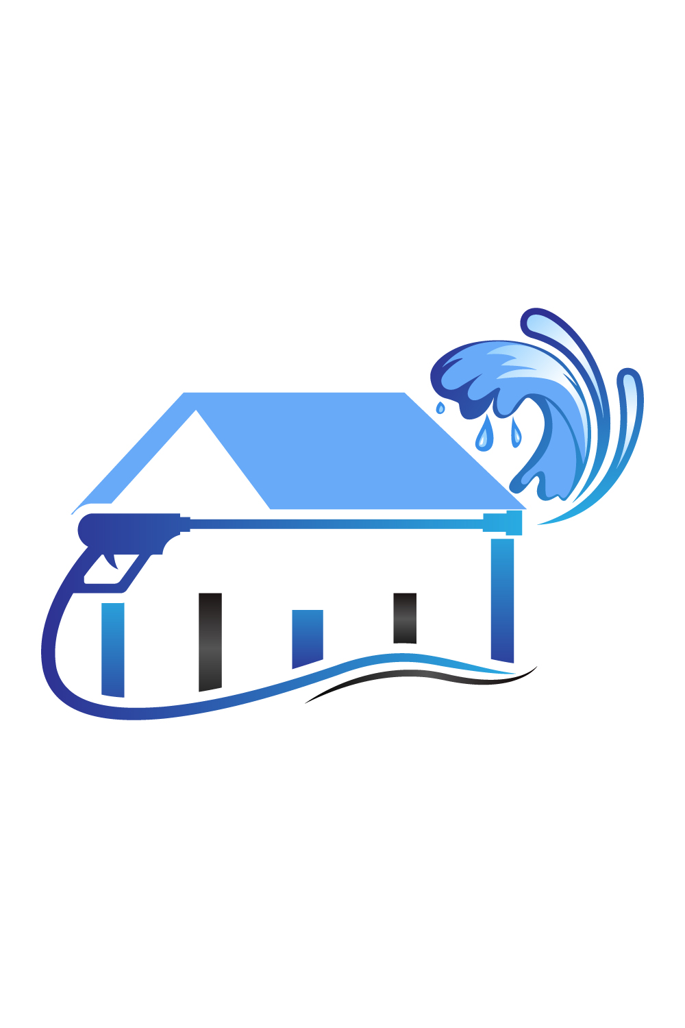Home Wash Logo design for your brand pinterest preview image.