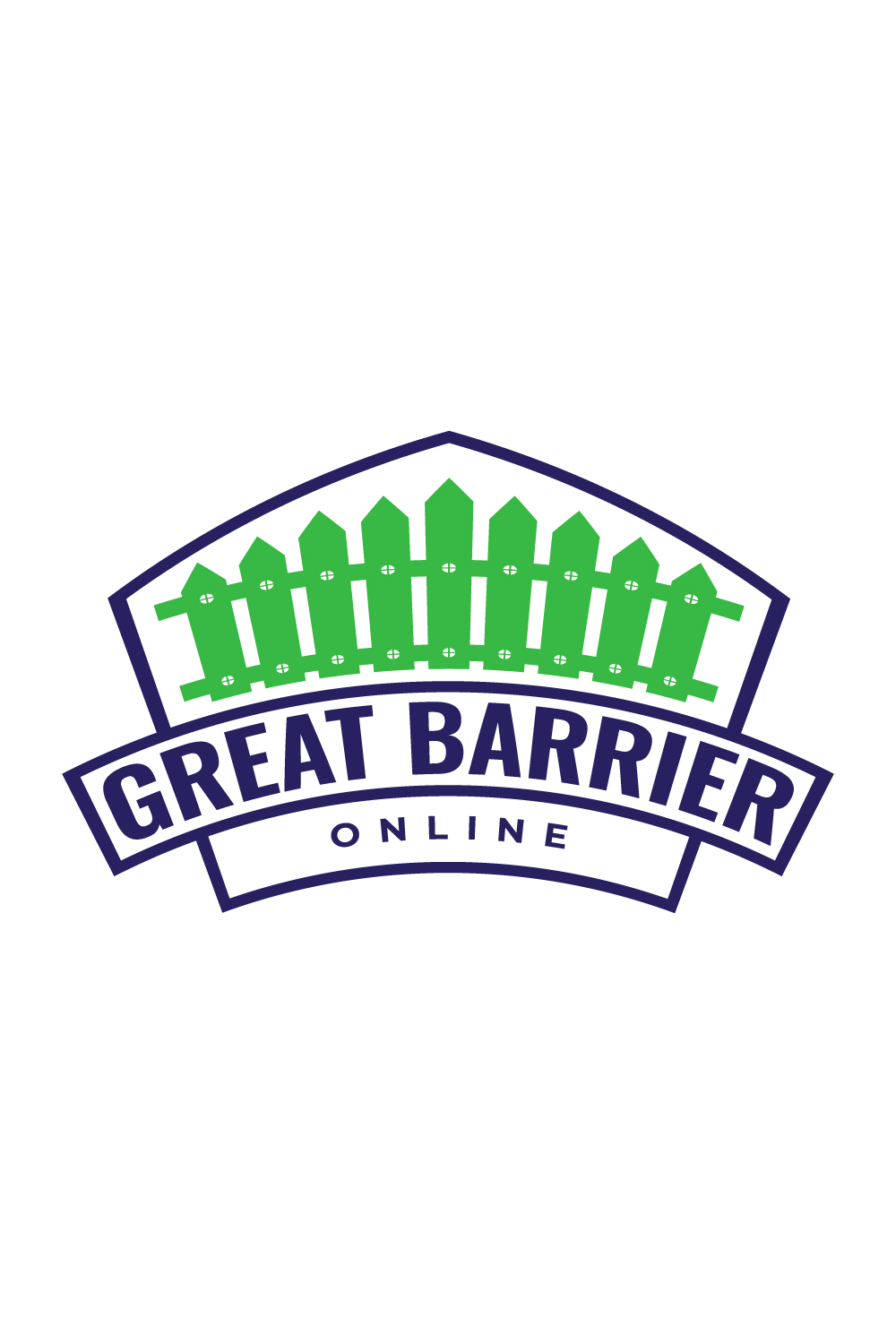 Great Barrier Logo design for your brand pinterest preview image.