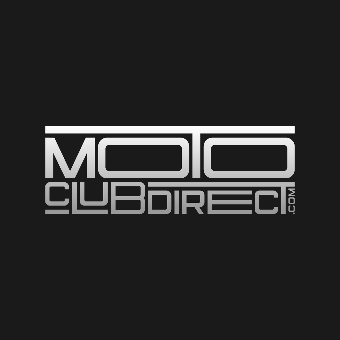 Moto club direct typography logo design preview image.