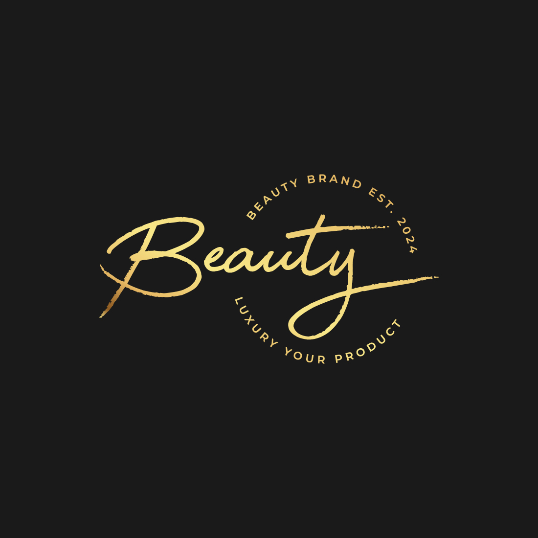 Beauty Luxury Typography logo design preview image.