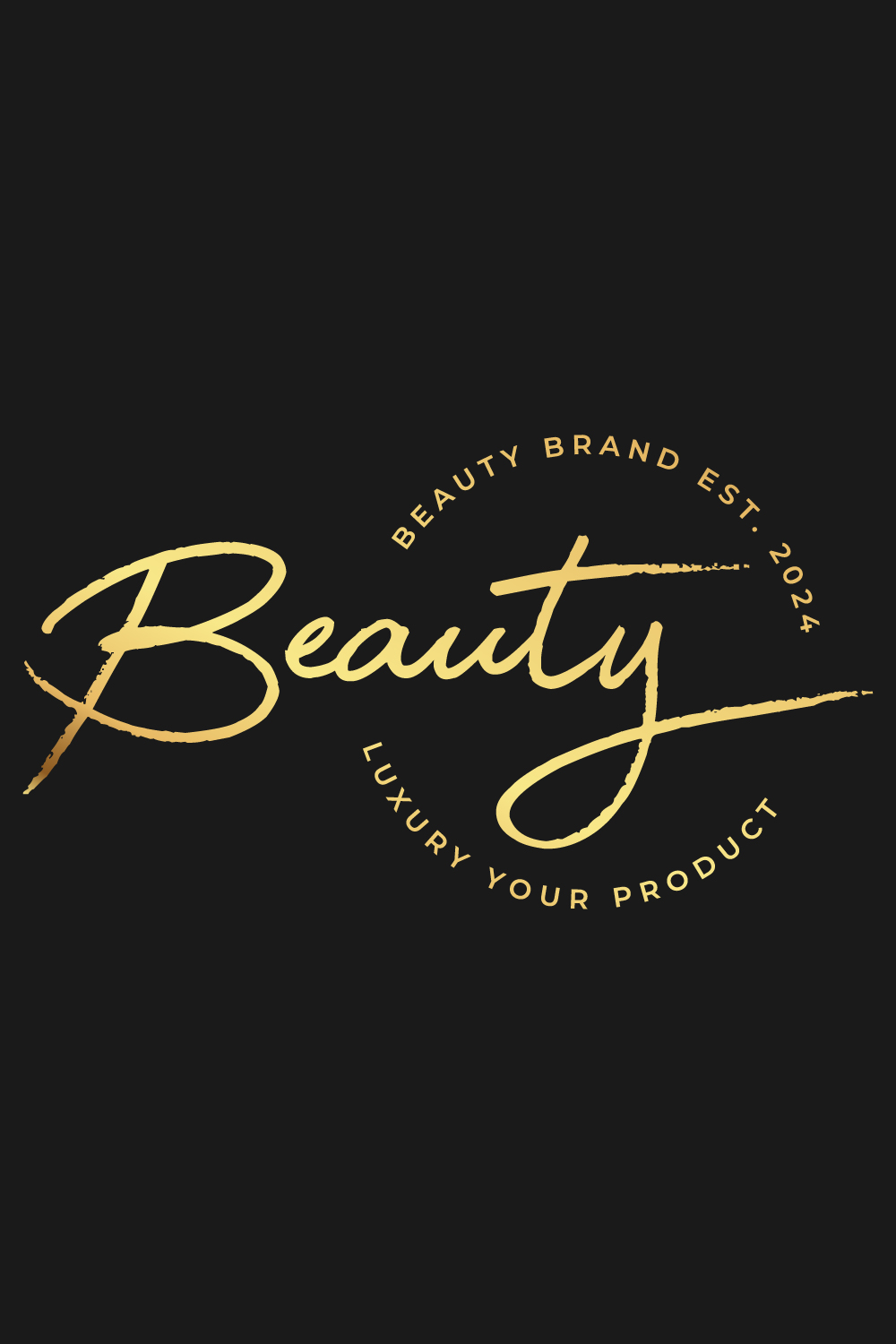 Beauty Luxury Typography logo design pinterest preview image.