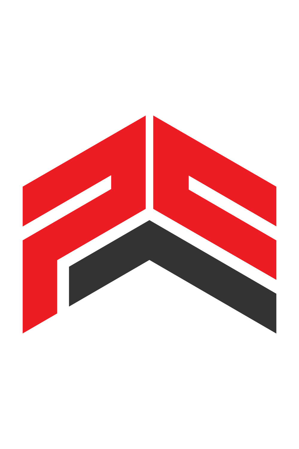 Letter PE logo design for Real Estate business pinterest preview image.