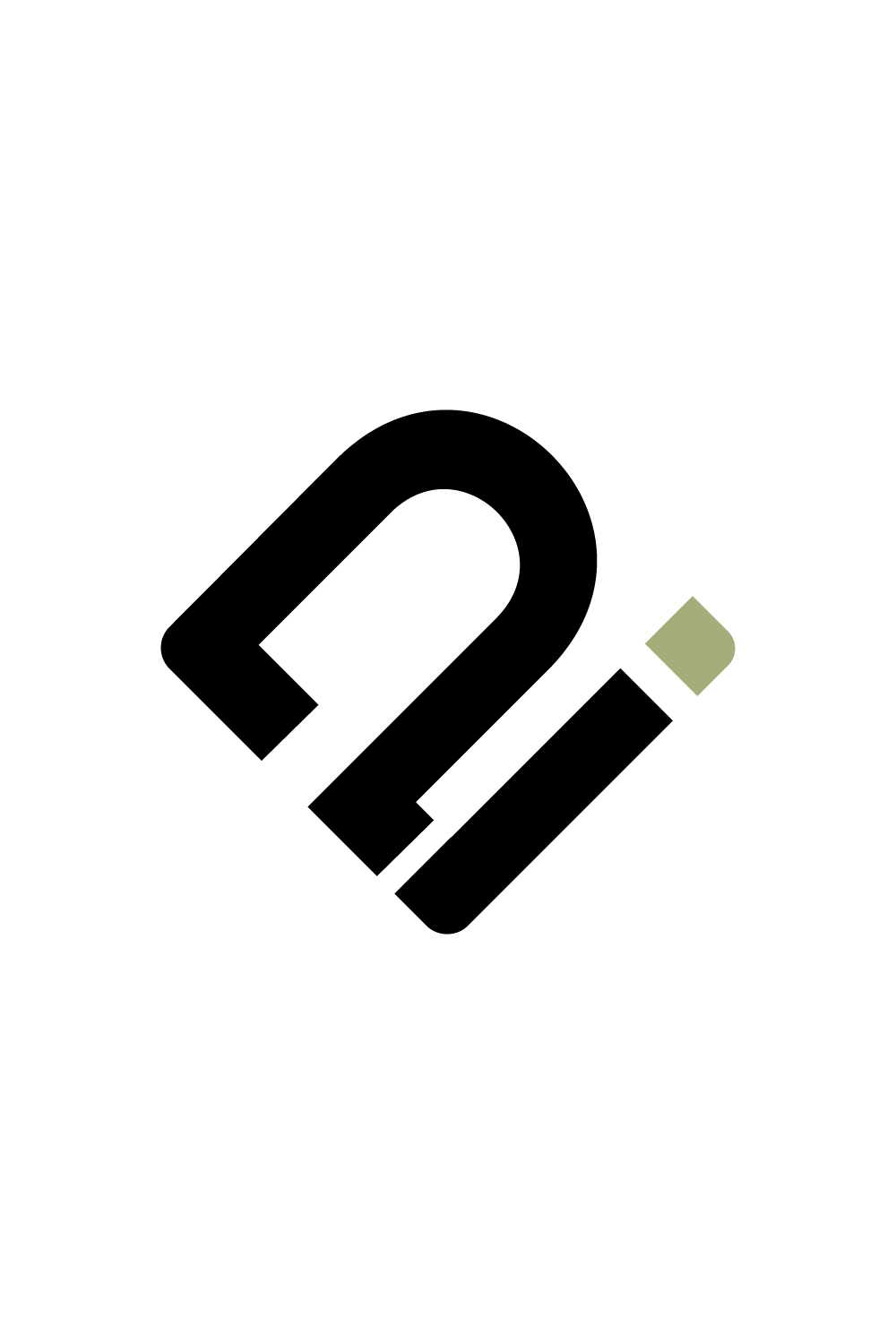 PI letter Logo design for your company pinterest preview image.