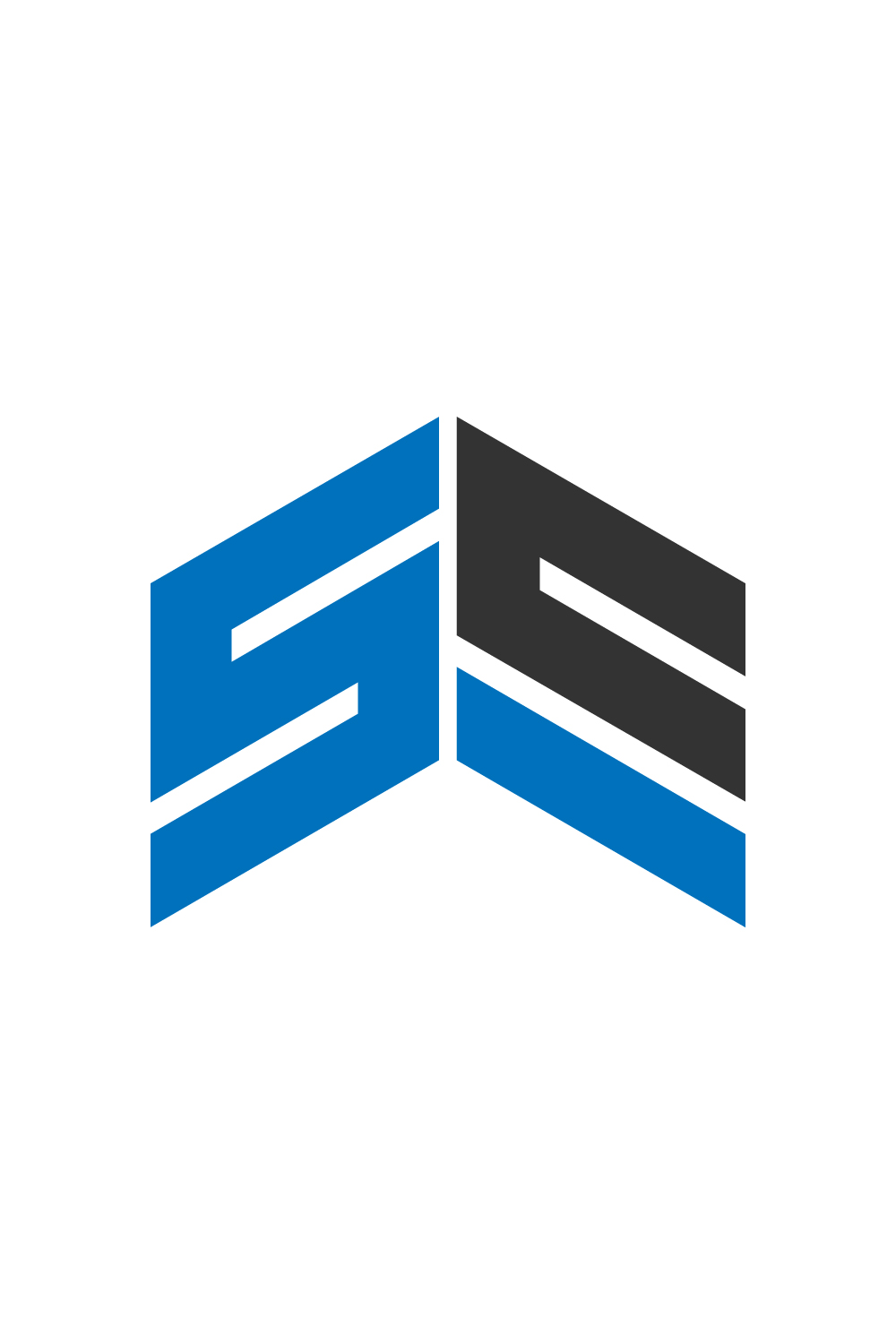 SE Letter Logo design For your Brand pinterest preview image.