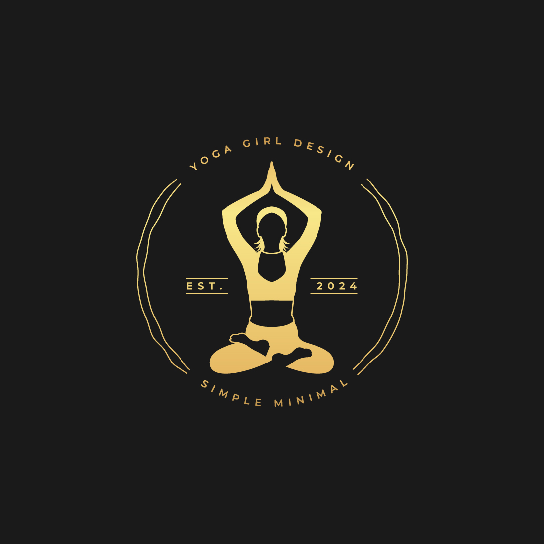 Yoga Beauty girl logo design cover image.