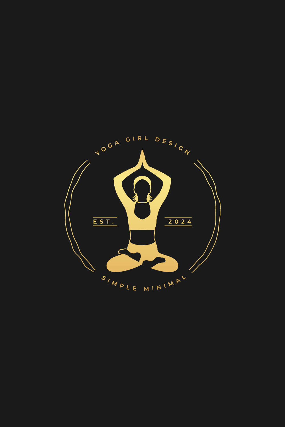 Yoga Beauty girl logo design pinterest preview image.