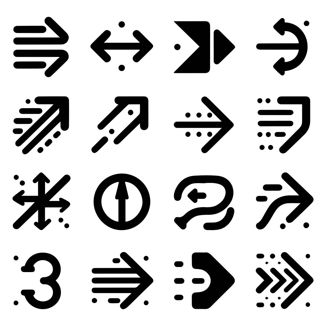 Arrows icon set collection preview image.