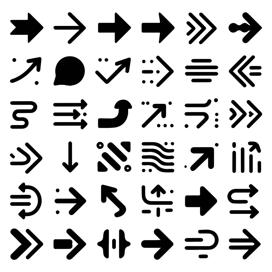 Arrows icon set collection preview image.