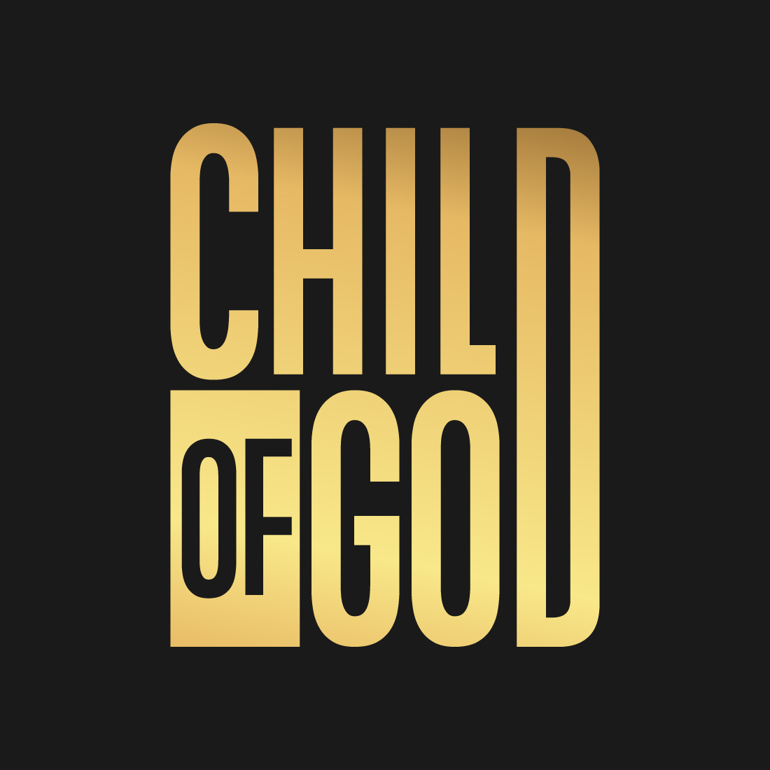 Child Of God T-shirt Luxury Design Template preview image.