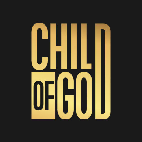 Child Of God T-shirt Luxury Design Template cover image.