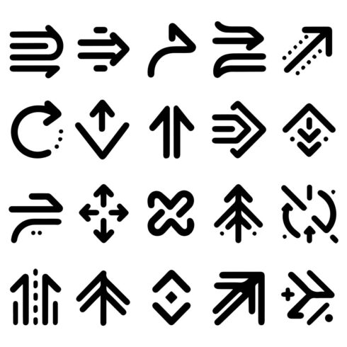 Arrows icon set collection cover image.