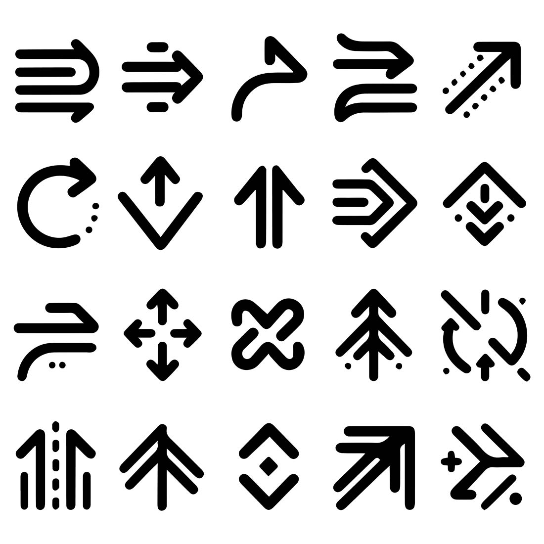 Arrows icon set collection cover image.