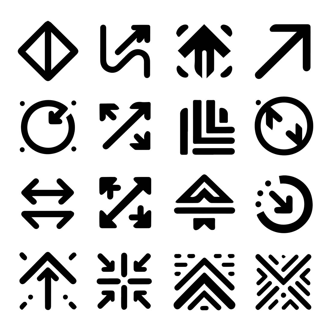 Arrows icon set collection preview image.