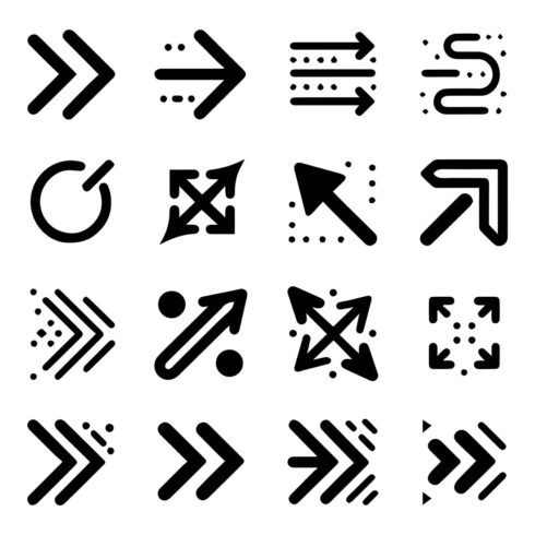 Arrows icon set collection cover image.