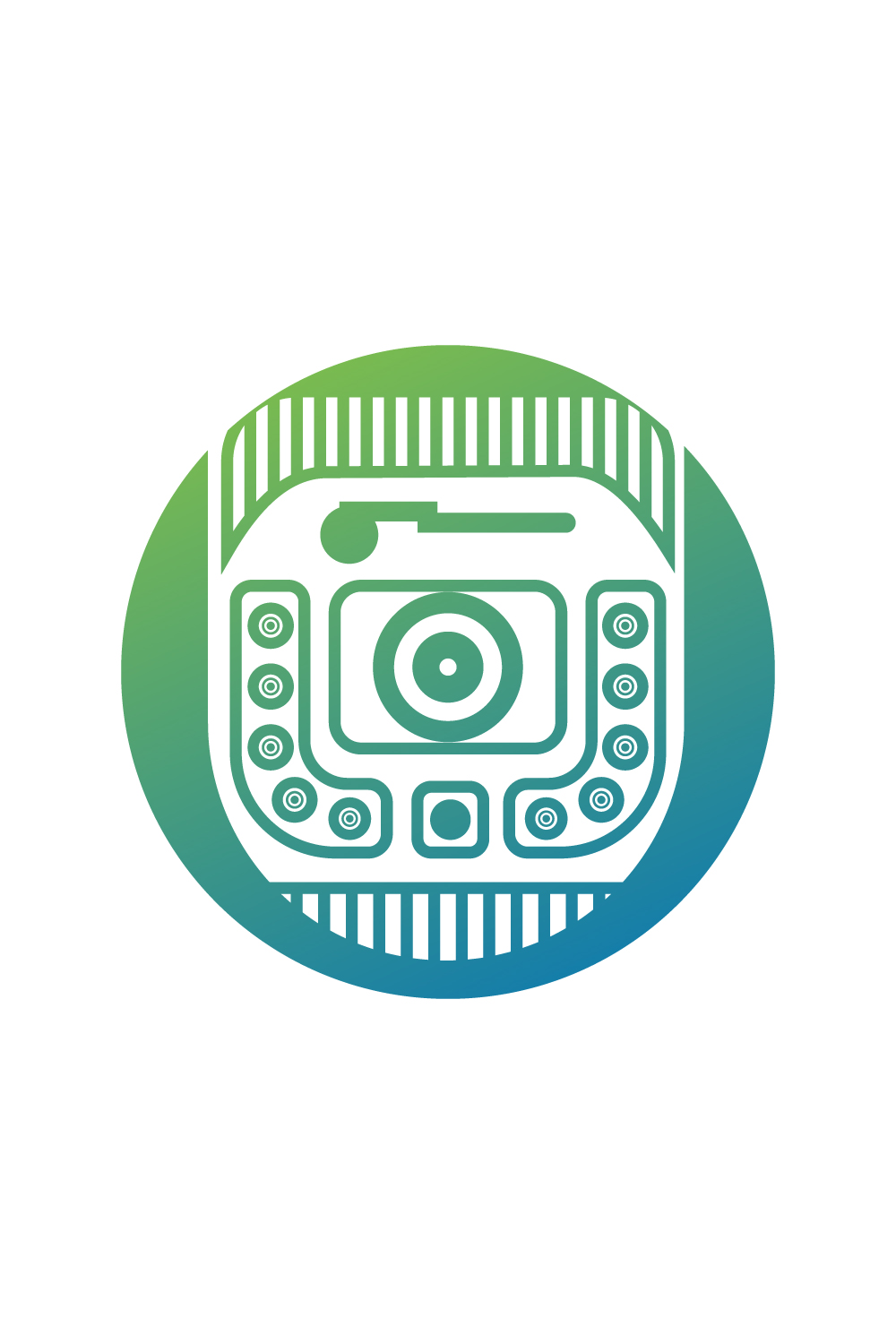 Camera Icon Logo Vector Design for your brand pinterest preview image.