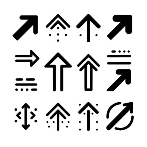 Arrows icon set collection cover image.