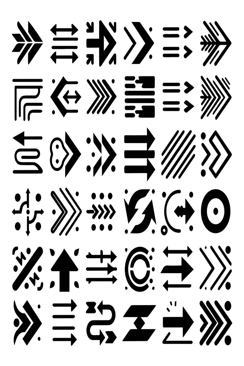 Arrow line icon set collection vector illustrations pinterest preview image.