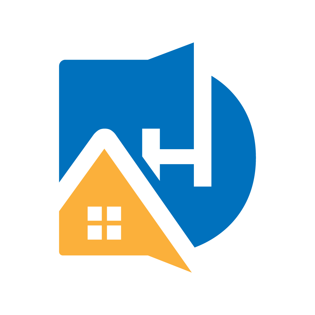 DAH Real Estate Logo design preview image.