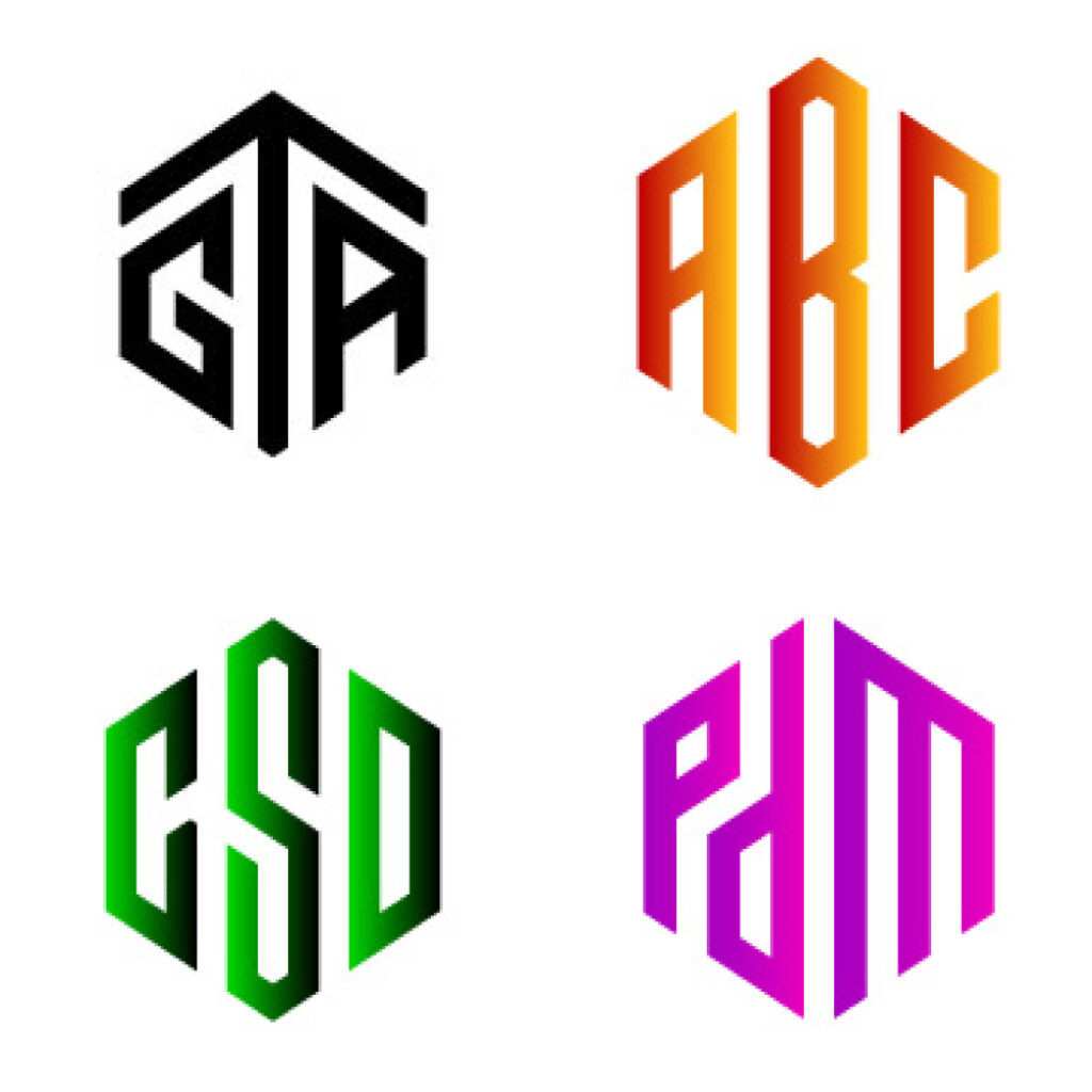 Four Color Logos 4 color Creative logo desing bundle - MasterBundles