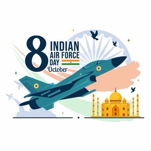 12 Indian Air Force Day Illustration cover image.