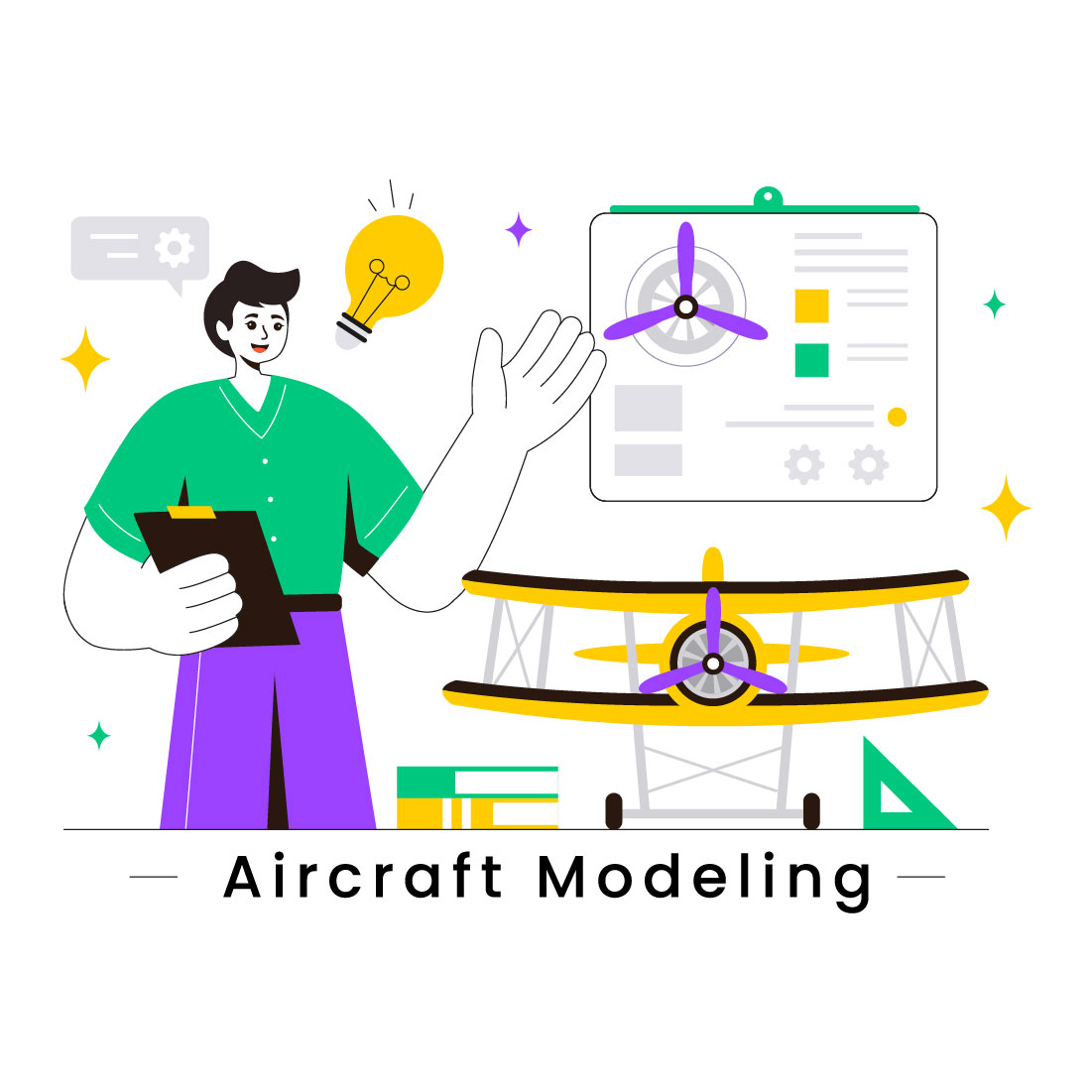 9 Aircraft Modelling and Crafting Illustration cover image.