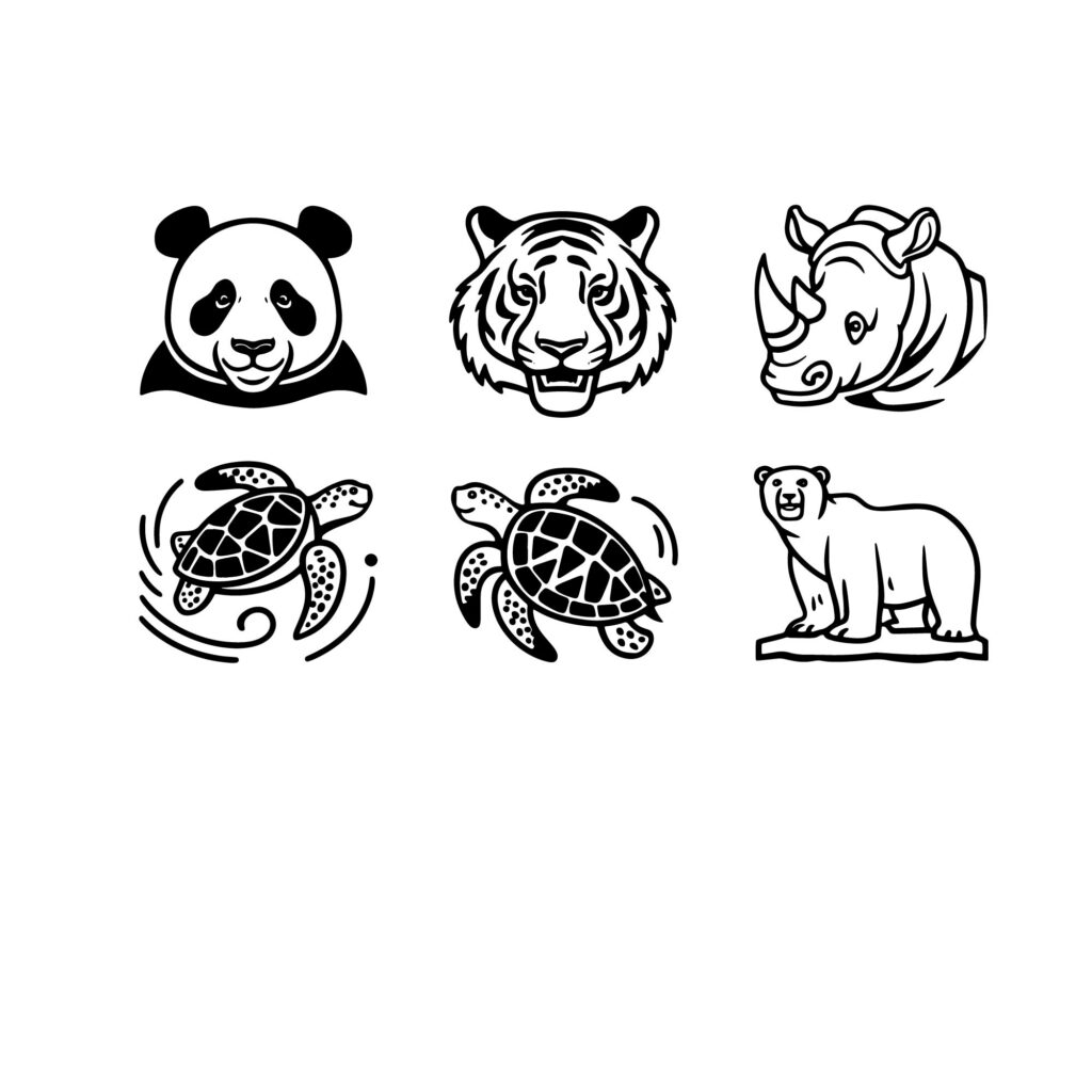 Wild Animals Icon Bundle - Cute and Bold Wildlife Illustrations ...