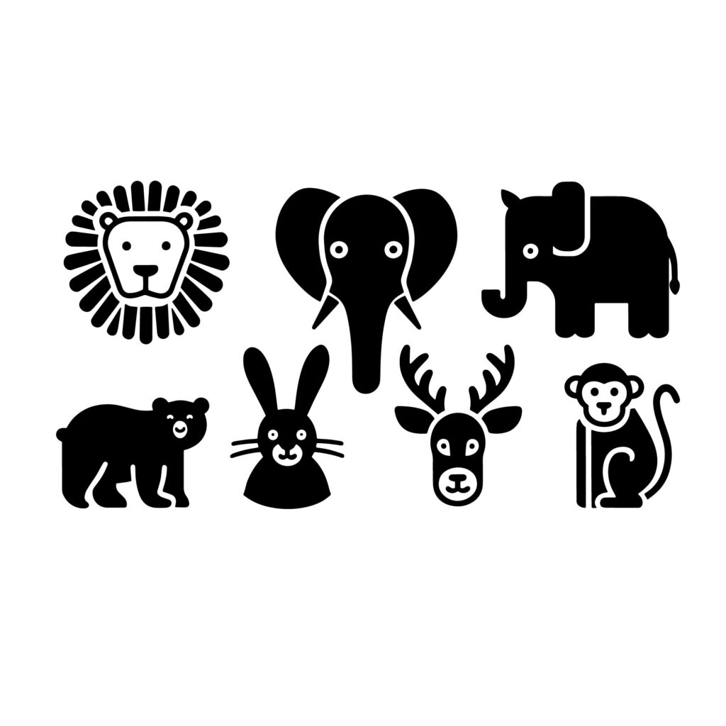 Wild Animals Icon Bundle - Cute and Bold Wildlife Illustrations ...