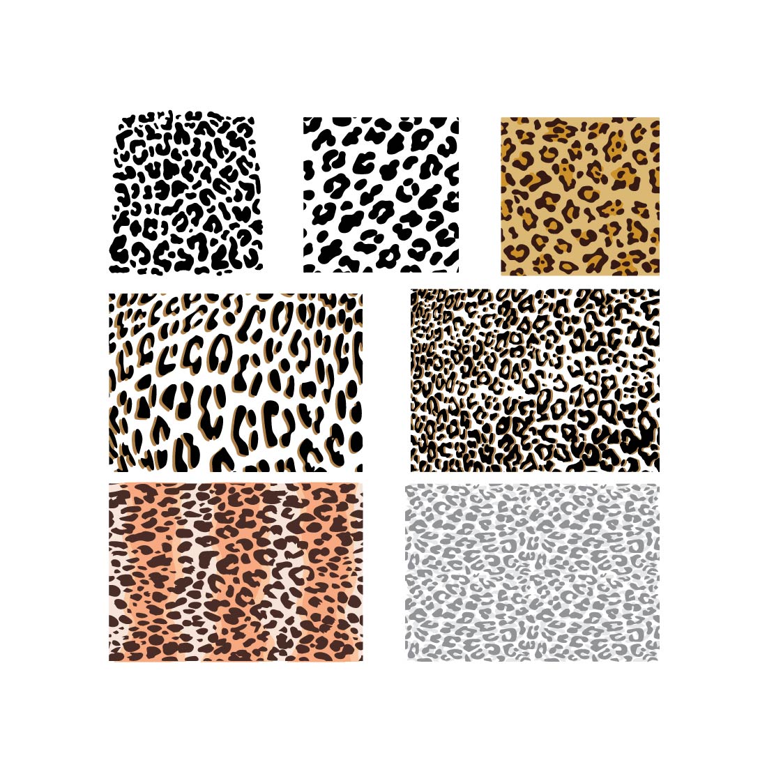 Animal Print SVG Bundle, Animal Print PNG Bundle, Animal Print Clipart, Leopard Print Svg, Cheetah Print Svg, Tiger Print Svg, Cow Print Svg preview image.
