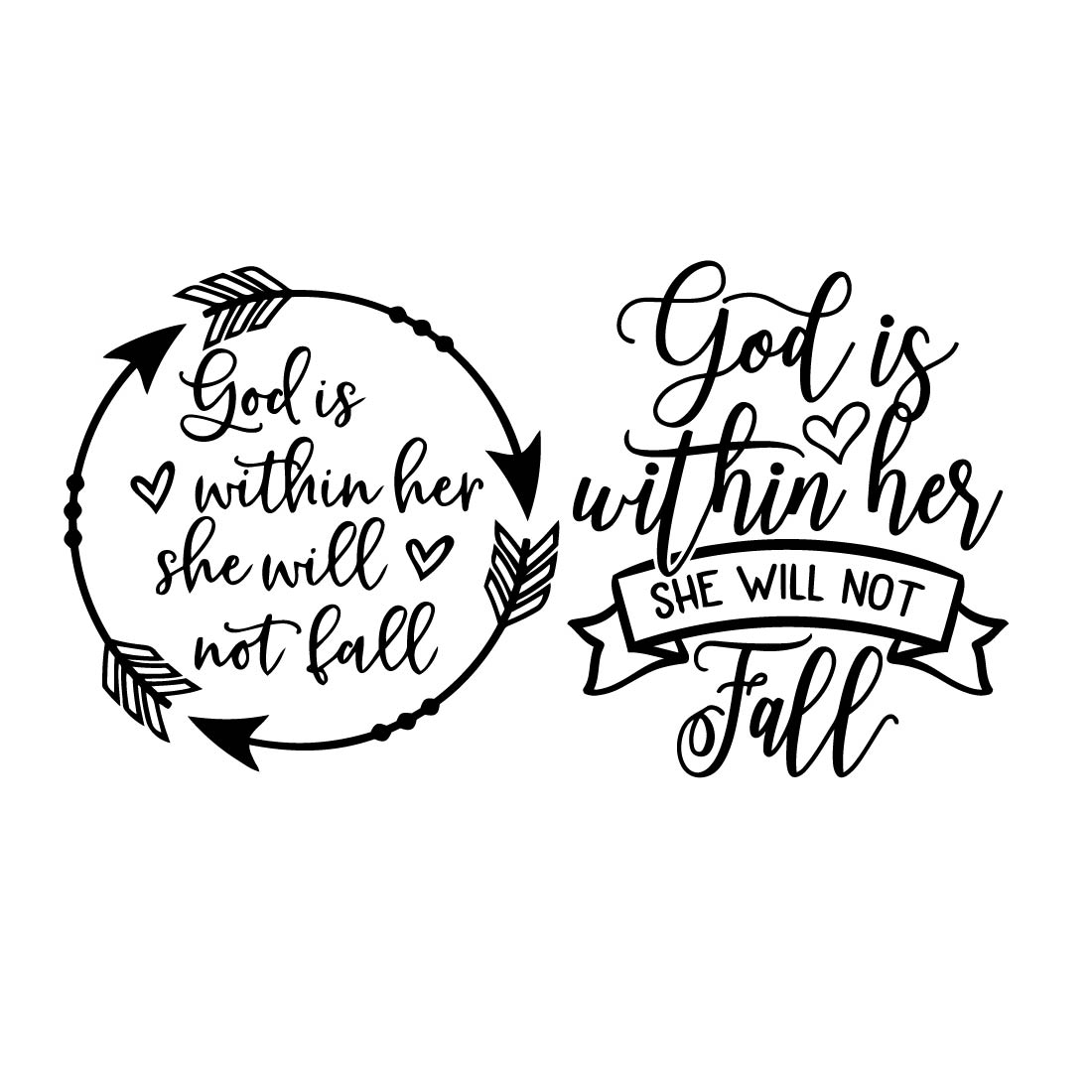 God Is Within Her She Will Not Fall Svg, Christian Svg, Faith Svg, Psalm 46:5, Bible Verse Svg, Psalm Svg, Scripture Svg, Christian Woman preview image.