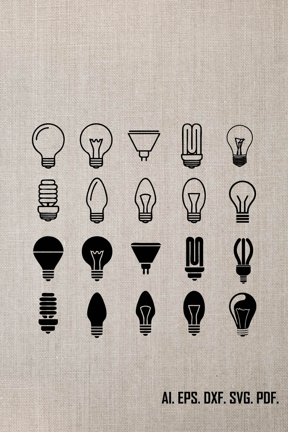 Light Bulb Svg, Light Bulb Png, Light Bulb Clipart, LightBulb Cut Files, Light Bulb Vector, Light Svg, Light Bulb Cricut, Lightbulb Svg File pinterest preview image.