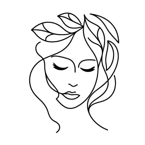 Beauty logo, makeup logo, illustration cover image.