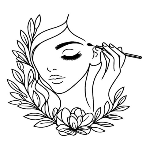 Beauty logo, Makeup logo illustration cover image.