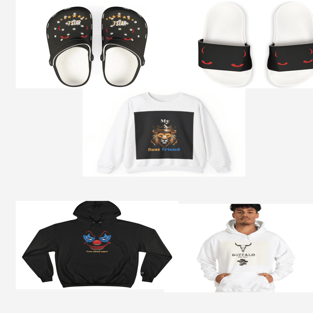 Unisex Heavy Blend Hooded Sweatshirt and tshirt and pillow and shoes preview image.